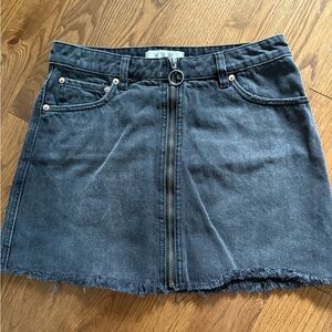 Free People Gray Denim Skirt, 27